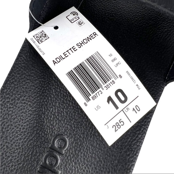 Adidas Black Cloudfoam Shower Slides main image 10